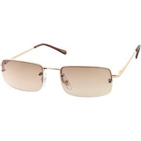 grinderPUNCH Small Slim 90's Popular Nineties Rectangular Sunglasses Clear Rimless Eyewear in Kuwait