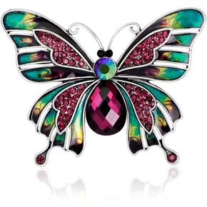 DSADKI Variety Styles Butterfly Brooch - Multi-Color Rhinestone Crystal Brooch Pin Cute Butterfly Shape Corsages Brooches Decoration Gift for Women Girls