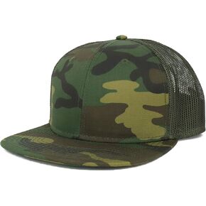 Armycrew Oversize XXL Blank Camouflage Flatbill Mesh Snapback Cap in Kuwait