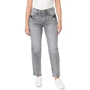 kensie Jeans Women's High-Rise Straight Leg 27-Inch Inseam, Sizes 0-16