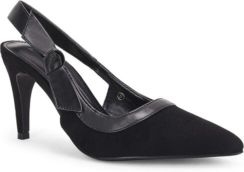Coutgo Women's Pointed Toe High Heels Slingback Bowknot Formal Pumps Dress Shoes in Kuwait