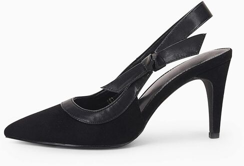 Coutgo Women's Pointed Toe High Heels Slingback Bowknot Formal Pumps Dress Shoes in Kuwait
