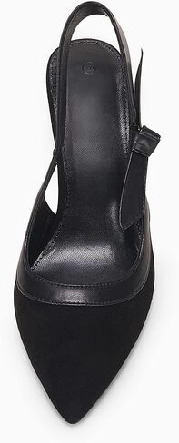Coutgo Women's Pointed Toe High Heels Slingback Bowknot Formal Pumps Dress Shoes in Kuwait