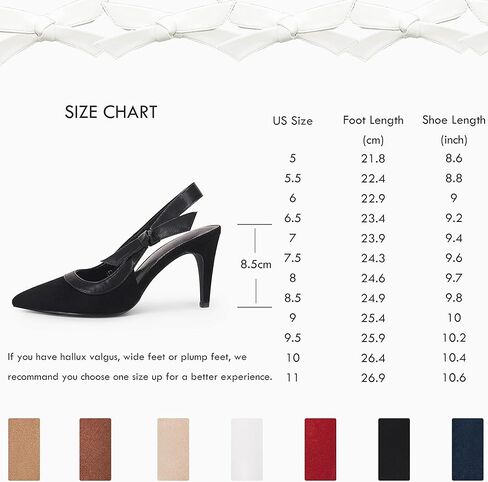 Coutgo Women's Pointed Toe High Heels Slingback Bowknot Formal Pumps Dress Shoes in Kuwait