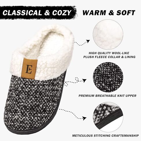 شباشب EUXTERPA للنساء مريحة من إسفنج الذاكرة شبشب منزلي يشبه الصوف الغامض أحذية منزلية مضادة للانزلاق للاستخدام الداخلي والخارجي in Kuwait