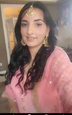 بيندهاني جولدن ستون بنجابي ستايل كبير ماانج تكا وأقراط هندية للنساء in Kuwait