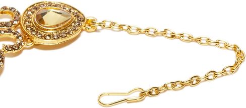 بيندهاني جولدن ستون بنجابي ستايل كبير ماانج تكا وأقراط هندية للنساء in Kuwait