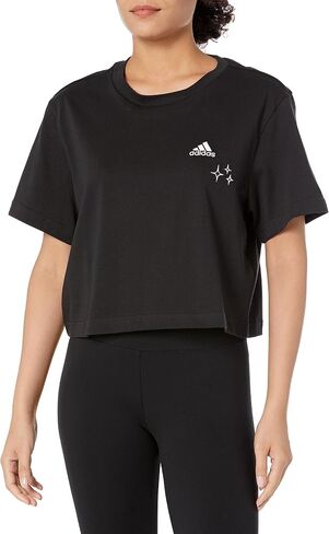 adidas Women's Varsity Scribble Embroidery Crop Top in Saudi Arabia