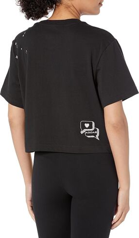 adidas Women's Varsity Scribble Embroidery Crop Top in Saudi Arabia