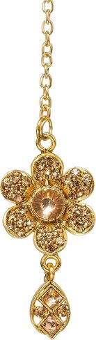 مجموعة مجوهرات عرائس تقليدية من Bindhani لوصيفة العروس تقليدية بوليوود مطلية بالذهب كوندان سلسلة وأقراط تيكا تيكا الهندية للنساء in Kuwait