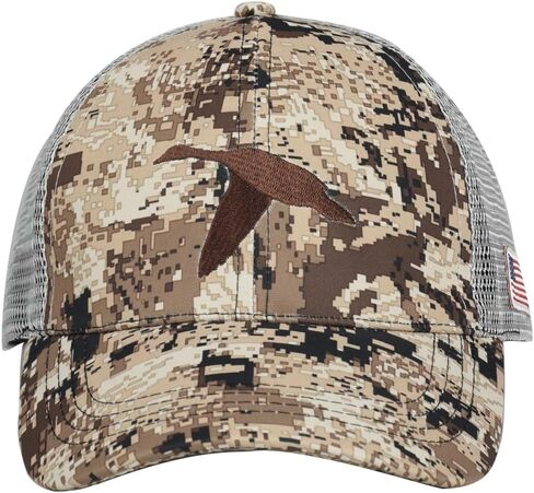 قبعة صيد الطيور المائية من EDTREK مع رقعة العلم الأمريكي - قبعة صيد البط المموهة مع تطريز البط in Kuwait