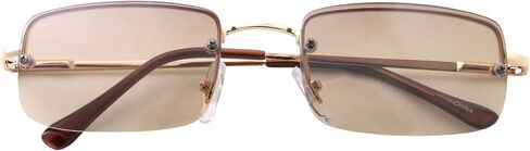 grinderPUNCH Small Slim 90's Popular Nineties Rectangular Sunglasses Clear Rimless Eyewear in Kuwait