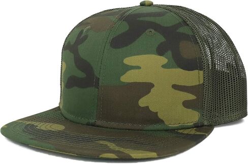 Armycrew Oversize XXL Blank Camouflage Flatbill Mesh Snapback Cap in Kuwait