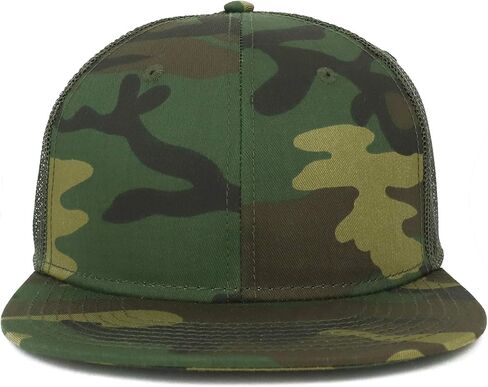 Armycrew Oversize XXL Blank Camouflage Flatbill Mesh Snapback Cap in Kuwait