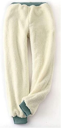 HeSaYep Women's Warm Sherpa Lined Sweatpants Drawstring Athletic Jogger Fleece Pants with Pockets in Kuwait