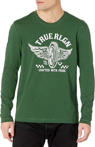 True Religion Men's Long Sleeve Barcode Tee in Saudi Arabia