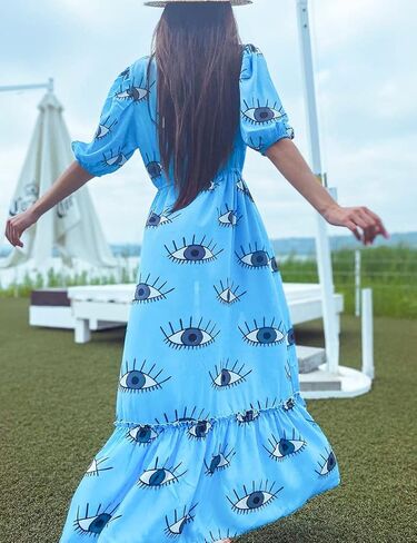 بدلة سباحة EDOLYNSA Rainbow Kimonos للنساء برقبة عميقة على شكل حرف V، فستان كيمونو لامع... in Kuwait