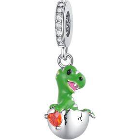 BEEUVIP Princess Dress Dangle Charm 925 Sterling Silver Bead for Charm Bracelets and Necklaces with 5A Cubic Zirconia, Birthday Mothers Day Jewelry Gifts Women Girls