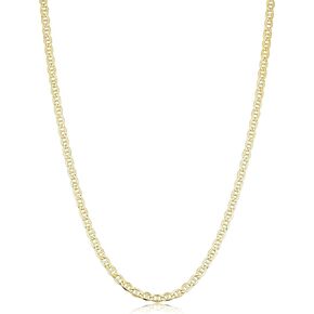 Kooljewelry Solid 14k Yellow Gold Filled Mariner Link Chain Necklace for Men and Women (3.3 mm, 4 mm, 5 mm, 5.8 mm or 7.8 mm)
