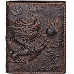 Medifier Dragon Design New Leather Wallet Credit Card ID Wallet Folding Wallet Pockets in Kuwait