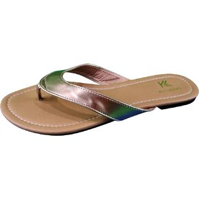 KLY Groups Women's Patent Flip Flops Thong Slip On Flat Open Toe Sandal Shoes in Saudi Arabia