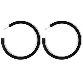 Candy Color Big Hoop Earrings Minimalist Geometric C-Shaped Acrylic Hoop Earrings Multicolor Vintage Earring Party Jewelry for Women Girls