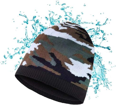 قبعة صغيرة مقاومة للماء من LEAKDRY، قبعات صغيرة مقاومة للرياح قابلة للتنفس للرجال قبعة شتوية محبوكة مترهلة وسميكة وناعمة ودافئة in Kuwait