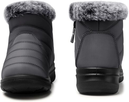 Winter Snow Boots for Women: Slip On Ankle Fur Lined Warm Boot | Waterproof Insulated Lightweight Non-Slip Comfort Short Shoes for Women's Walking Work Office Casual in Cold Weather in Saudi Arabia