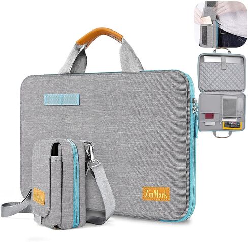 Laptop Case 15.6 Inch Briefcase Military-Grade Protection with Detachable Belt Bag, Compatible All Model of 15-16 Inch MacBook Pro and Most Popular 15.6 Inch Notebooks Chromebooks (Black) in Kuwait