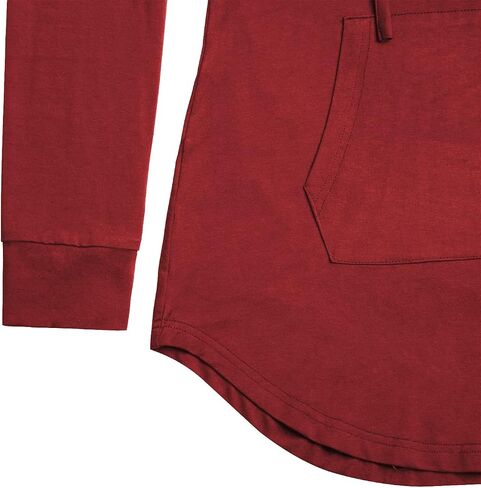 Nandashe Women Pullover V-Neck Long Sleeve Kangaroo Pocket Tunic Hoodies in Kuwait