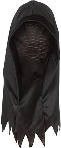Star Power Ghoul Hood Halloween Costume Full Over Head Mask, Black, One-Size in Saudi Arabia