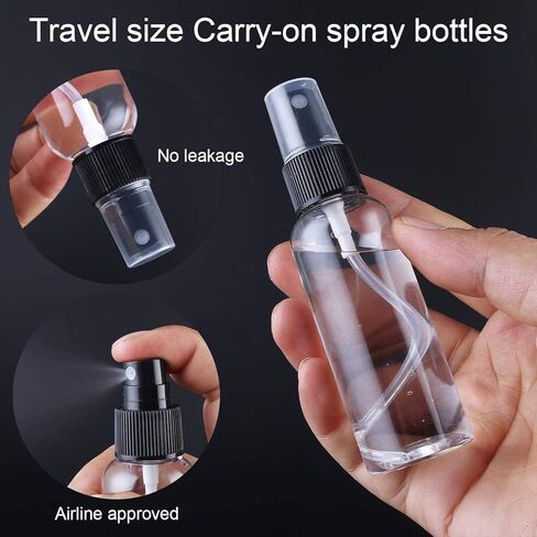 حاويات زجاجات السفر من YICTEK لمستلزمات النظافة المعتمدة من إدارة أمن المواصلات الأمريكية مع حقيبة بحجم كوارتز شفاف، مجموعة زجاجات بلاستيكية قابلة لإعادة الملء للسوائل in Kuwait