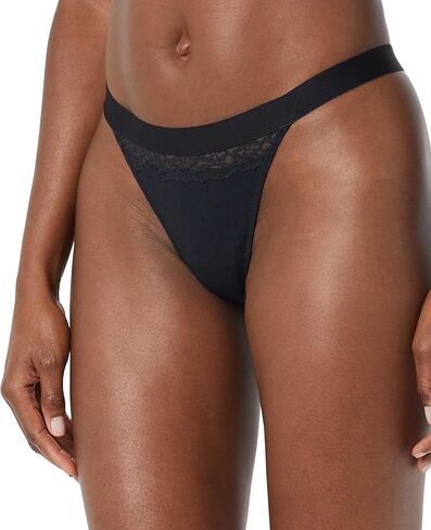Amazon Essentials Women's Cotton and Lace Thong Underwear, Pack of 4 in Saudi Arabia