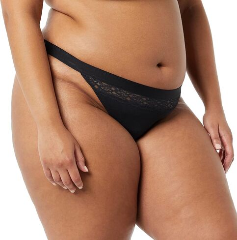 Amazon Essentials Women's Cotton and Lace Thong Underwear, Pack of 4 in Saudi Arabia