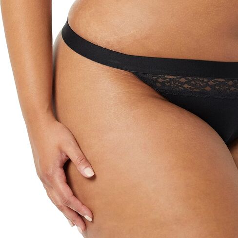 Amazon Essentials Women's Cotton and Lace Thong Underwear, Pack of 4 in Saudi Arabia
