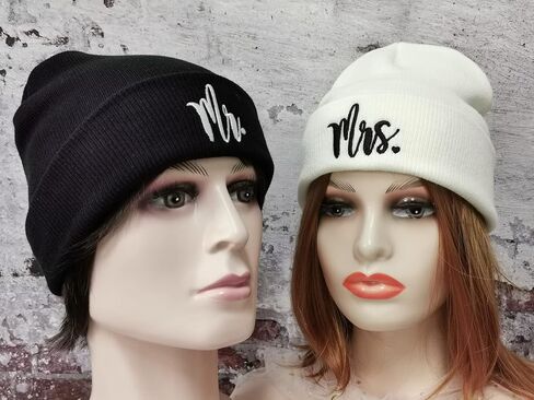 Hepandy Mr and Mrs Beanie Hats for Men Women in Kuwait