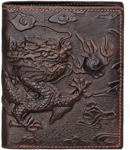 محفظة جلدية جديدة من Medifier Dragon Design لبطاقة الائتمان ومحفظة للهوية وجيوب محفظة قابلة للطي in Kuwait