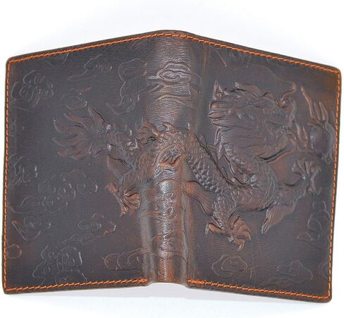 محفظة جلدية جديدة من Medifier Dragon Design لبطاقة الائتمان ومحفظة للهوية وجيوب محفظة قابلة للطي in Kuwait