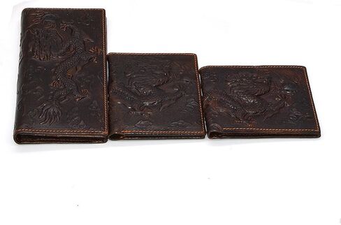 محفظة جلدية جديدة من Medifier Dragon Design لبطاقة الائتمان ومحفظة للهوية وجيوب محفظة قابلة للطي in Kuwait