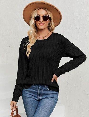 سترة نسائية TFSDOD بأكمام طويلة وسترات أنيقة كاجوال برقبة دائرية وسترات كبيرة الحجم in Kuwait