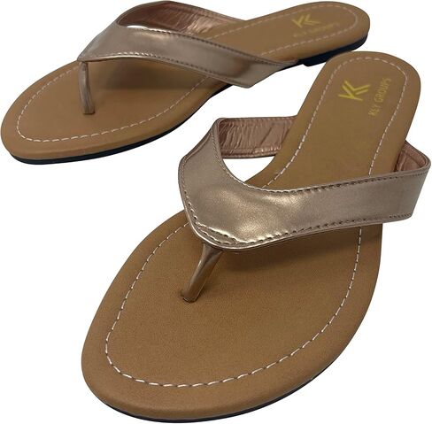 KLY Groups Women's Patent Flip Flops Thong Slip On Flat Open Toe Sandal Shoes in Saudi Arabia