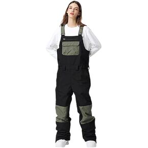 YEEFINE Women & Men's Ski Snow Bib Pants Insulated Waterproof Winter Warm Outdoor Snowboarding Overalls