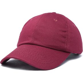 DALIX Youth Childrens Cotton Cap Plain Hat Black Khaki Navy Pink Red White in Kuwait