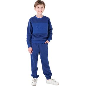Boys Fleece Sweatsuit Pullover and Sweatpants Set Girls Tracksuit Outfits for Kids 4-13 Years