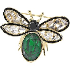 Honey Bee Brooches Pins,Animal Insect Bird Brooches Vintage Elegant Crystal Bee Lapel Pins Clothing Accessory Jewelry Gift for Women Girls