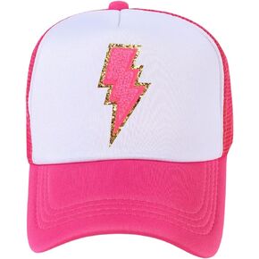 البرق الترباس قبعة بريق البرق قبعات سائقي الشاحنات النساء لطيف العصرية Snapback Preppy قبعة 80s الرجعية رغوة شبكة قبعة بيسبول in Kuwait