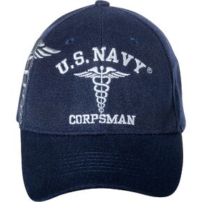 Officially Licensed United States Navy Corpsman Embroidered Navy Blue Baseball Cap in Kuwait