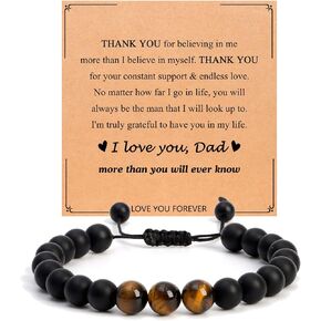 YKZOMP To Mens Boys Bracelet Gifts for My Man, Dad, Son, Grandpa, Bonus Dad, Uncle