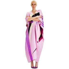 Soft Satin Silk Belt Style Kaftan,Caftan,Summer,Beach Dress,Maxi Women Night Gown Dress,Beach Cover up,Caftan Pool Party,Gift for Women 5647 Pink in Saudi Arabia