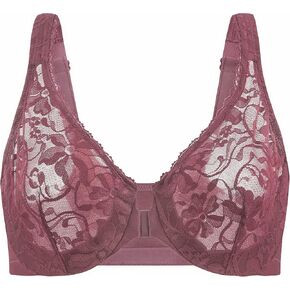 MELENECA Women's Front Closure Plus Size Racerback Stretch Lace Underwire Bra